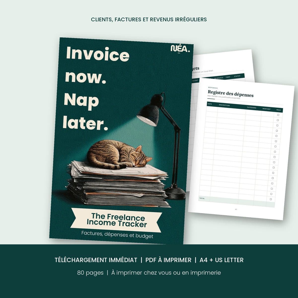 The Freelance Income Tracker et ses pages intérieures