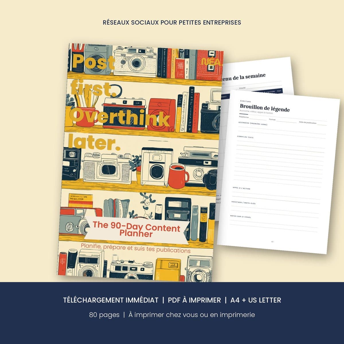 The 90-Day Content Planner et ses pages intérieures